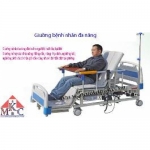 Giường bệnh nhân điều khiển bằng điện và cơ tay quay chức năng